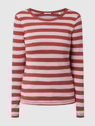 Shirt met lange mouwen met streepmotief van Esprit Oranje - 41