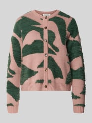 Gebreid jack met knoopsluiting model 'Nelly' van Christian Berg Woman Fuchsia - 48