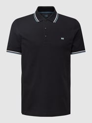 Poloshirt mit Label-Patch von Christian Berg Men Schwarz - 20