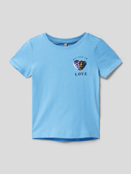 T-Shirt mit Statement-Print Modell 'KITA' von Only Blau / Türkis - 45