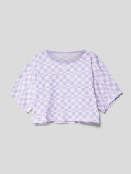 Cropped T-Shirt mit Allover-Muster Modell 'SET THE MOOD' von Roxy Lila - 1