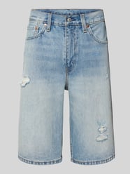 Loose fit korte jeans in destroyed-look van Levi's® - 9