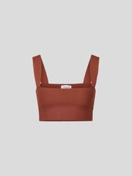 Bandeau-Top in Ripp-Optik von Victoria Beckham Braun - 2
