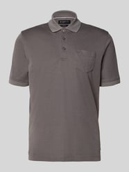 Regular Fit Poloshirt mit Brusttasche und Label-Stitching von bugatti Beige - 41