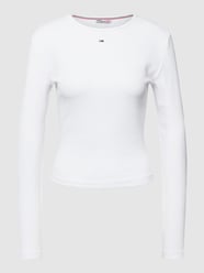 Longsleeve in Ripp-Optik Modell 'BABY' von Tommy Jeans Weiß - 33
