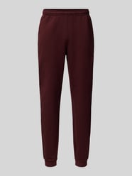 Tapered Fit Sweatpants mit Label-Print Modell 'HERITAGE' von Lacoste Bordeaux - 14