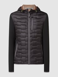 Steppjacke mit abnehmbarer Kapuze Modell 'Delta' von Milestone Grau / Schwarz - 43
