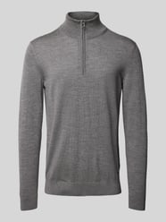 Gebreide pullover met schipperskraag, model 'Dario' van JOOP! Collection Grijs / zwart - 21