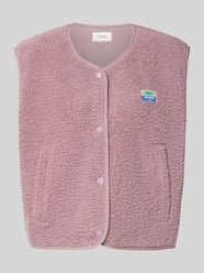 Relaxed Fit Weste aus Teddyfell Modell 'Hoktown' von American Vintage Pink - 7