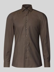 Koszula biznesowa o kroju slim fit z mieszanki bawełny z kołnierzykiem typu kent od OLYMP Level 5 - 41