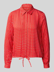 Regular Fit Bluse aus Viskose im Allover-Look von Milano Italy - 34