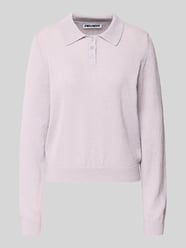 Długi Sweter z dzianiny Polo z przędzy Bouclé od REVIEW - 24