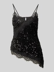 Regular Fit Blusentop mit Paillettenbesatz von PIECES - 37