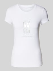 T-Shirt mit Label-Print von ARMANI EXCHANGE - 7