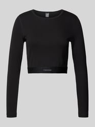 Cropped Longsleeve mit Rundhalsausschnitt von Calvin Klein Underwear Schwarz - 41