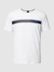 T-Shirt mit Label-Print Modell 'Urban' von BOSS Weiß - 12
