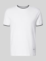 T-shirt z okrągłym dekoltem i paskami w kontrastowym kolorze od Manuel Ritz - 2
