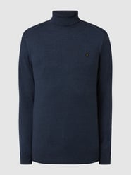 Rollkragenpullover mit Logo-Badge  von NO EXCESS Blau / Türkis - 35