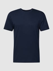 T-Shirt mit melierter Optik Modell 'Uni Slub Tee' von Tom Tailor Blau / Türkis - 44