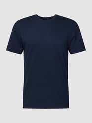 T-Shirt mit melierter Optik Modell 'Uni Slub Tee' von Tom Tailor Blau - 33