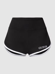 Sweatshorts met labelstitching, model 'SPORTY' van Guess Zwart - 11