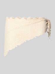 Häkel Pareo aus reiner Baumwolle Modell 'KASMIN' von PIECES Beige - 25
