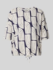 T-shirt z mieszanki wiskozy i elastanu w całościowym wzorze od Christian Berg Woman - 21