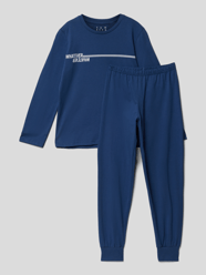 Pyjama mit Statement-Print von SANETTA Blau / Türkis - 13