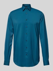 Slim Fit Business-Hemd mit Kentkragen von Jake*s Blau - 36