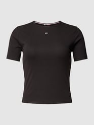 PLUS SIZE T-Shirt mit Label-Stitching von Tommy Jeans Curve Schwarz - 7