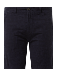 Slim Fit Chino-Shorts aus Seersucker Modell 'Aldrin' von Bruun & Stengade Blau / Türkis - 43