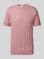 T-Shirt mit Strukturmuster von Lindbergh Pink - 20