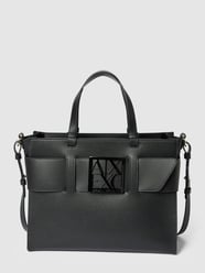 Handtasche mit Ziergürtel von ARMANI EXCHANGE Grau / Schwarz - 1