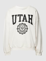 Sweatshirt mit Motiv-Print von Only Weiß - 7