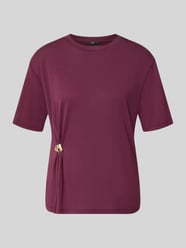 Regular Fit T-Shirt mit Zierbesatz von zero Bordeaux - 33