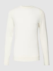 Sweter wełniany z wyhaftowanym logo i dodatkiem jedwabiu od Tommy Hilfiger Biały - 26