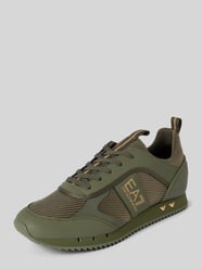 Sneaker mit Label-Print Modell 'BLACK&WHITE' von EA7 Emporio Armani Grün - 44