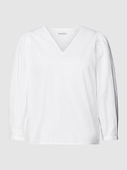 Bluse mit V-Ausschnitt von Marc O'Polo Weiß - 35