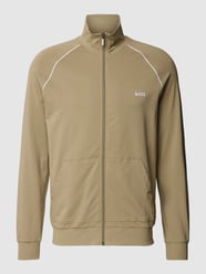 Sweatjacke mit Label-Stitching Modell 'MIX&MATCH' von BOSS Grün - 37