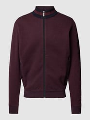 Sweatjacke mit Stehkragen und Reißverschlusstaschen von bugatti Rot - 13