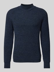 Strickpullover mit Stehkragen Modell 'Kearth' von BOSS Orange Blau - 13