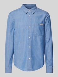 Regular Fit Freizeithemd mit Kentkragen Modell 'CHAMBRAY' von Calvin Klein Jeans Blau - 7