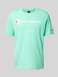 T-Shirt mit Label-Print von CHAMPION Türkis - 12