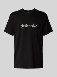 T-Shirt mit Label-Print von G-Star Raw Schwarz - 21