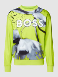 Sweatshirt mit Rundhalsausschnitt Modell 'Salbo Lotus' von BOSS Green Grün - 30