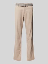 Slim fit broek met knoopsluiting en riem van MCNEAL Beige - 42