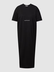 T-Shirt-Kleid mit Label-Stitching Modell 'INSTITUTIONAL' von Calvin Klein Jeans Grau / Schwarz - 20
