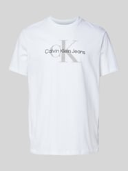 T-Shirt mit Label-Print von Calvin Klein Jeans Weiß - 18