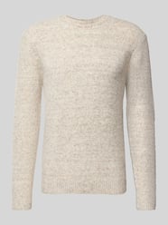 Regular fit gebreide pullover met wol, model 'BAY' van Only & Sons Beige - 26