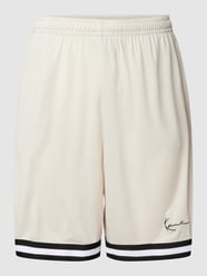 Sweatshorts mit Label-Stitching Modell 'KK Small' von KARL KANI Beige - 9